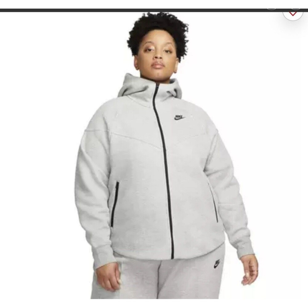 Nike Sportswear Tech Fleece Windrunner Full-Zip Hoodie Plus Size 1X Gray NWT